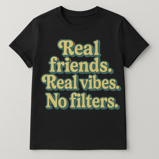 Round Neck BFF T Shirt Printed