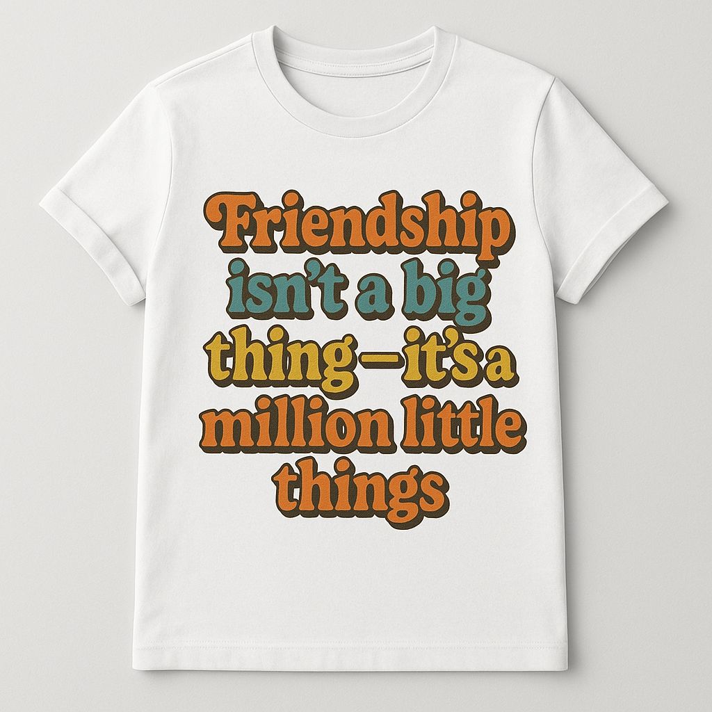 Round Neck BFF T Shirt Printed
