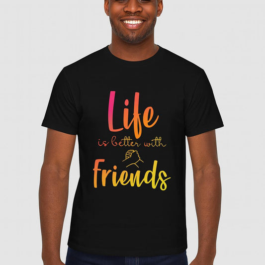 Round Neck BFF T Shirt Printed
